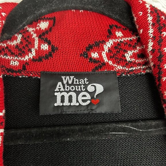 VTG 90s Red Paisley Black White Checkered Vest Artsy, Unique Buttons Quirky 2XL - Picture 10 of 11